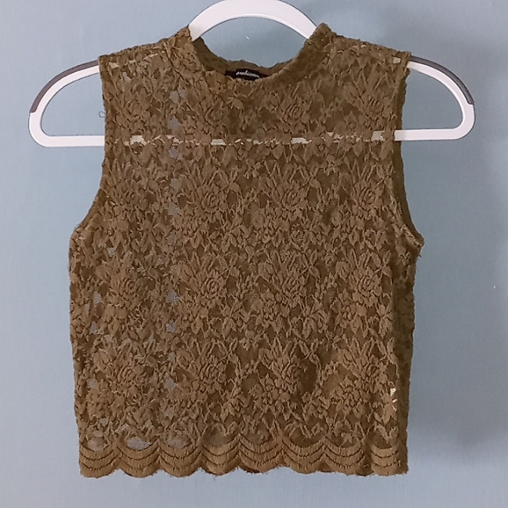 Olive Green lace top